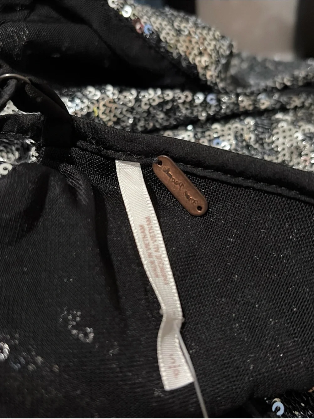 NWT FREE PEOPLE James Sequin Tank In Silver Size S Festival Boho Coastal Y2K